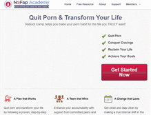 Tablet Screenshot of nofapacademy.com